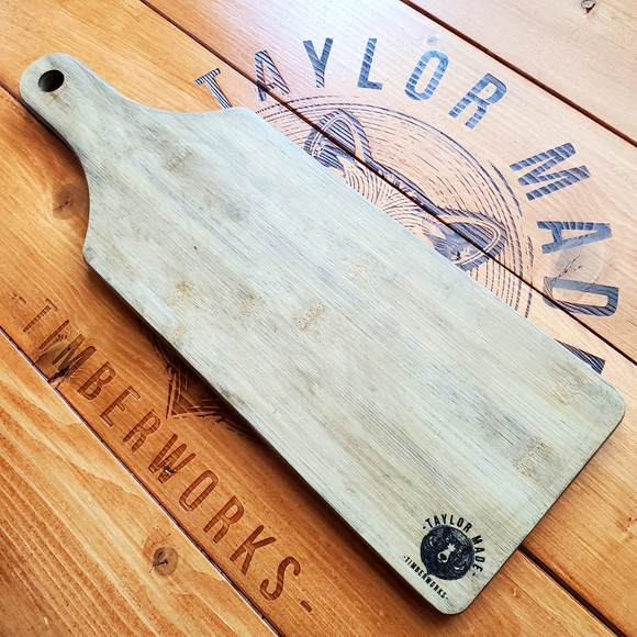 Hummingbird Artisan Floral🌸 Hand Crafted✋ Bamboo Cutting/Serving Paddle - Picture 5 of 5